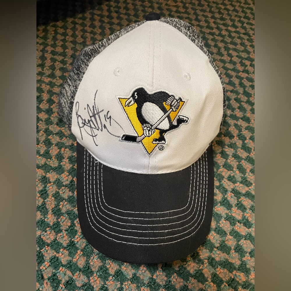 Autographed Penguins Hat - image 3